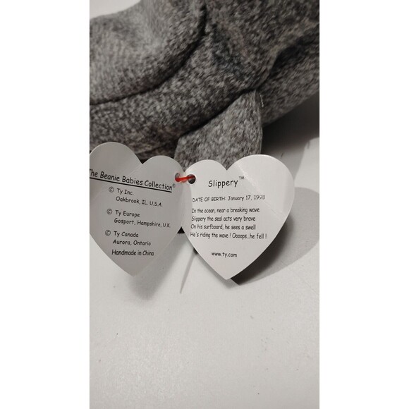 Ty Beanie Babie 7 inch Slippery the Seal Toy - Picture 5 of 9